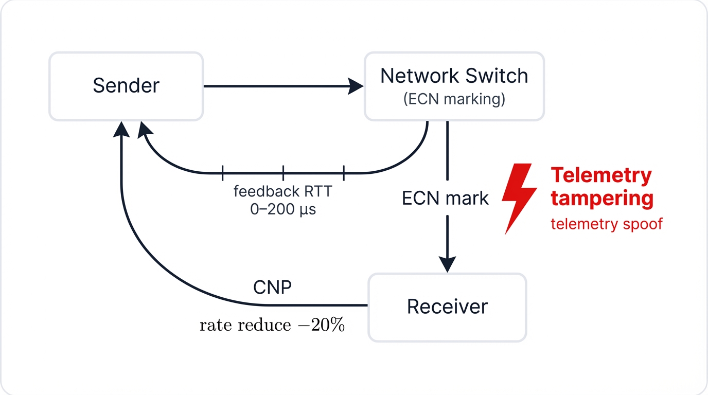 ECN Feedback Loop and Telemetry Attack Surface