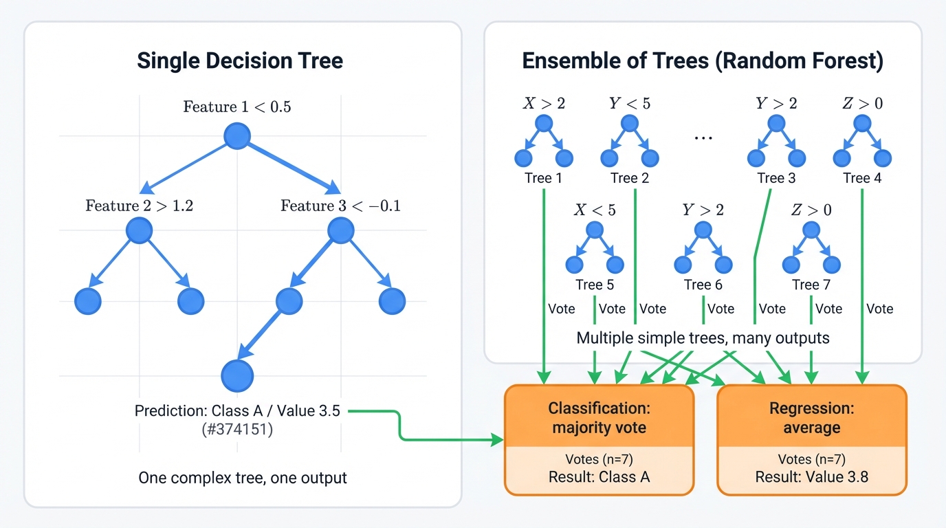 Single Tree vs Random Forest Voting
