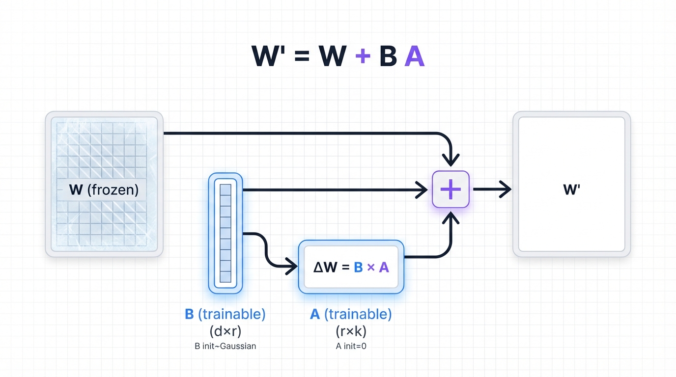 LoRA Low-Rank Update Decomposition