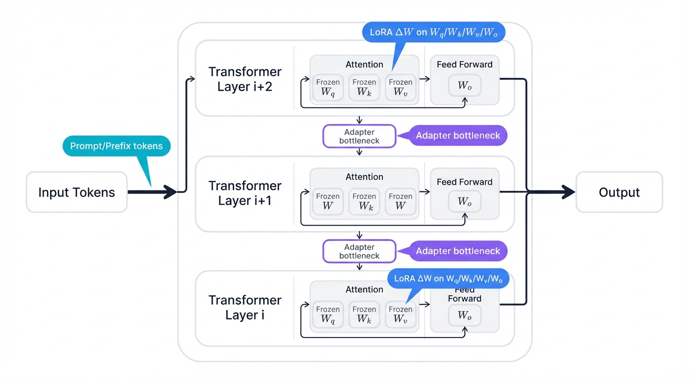 PEFT Methods: Where They Intervene