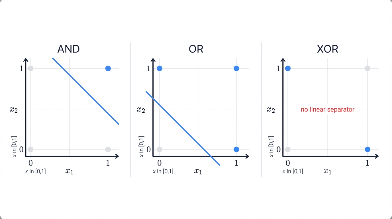 Logic Gates as Decision Boundaries