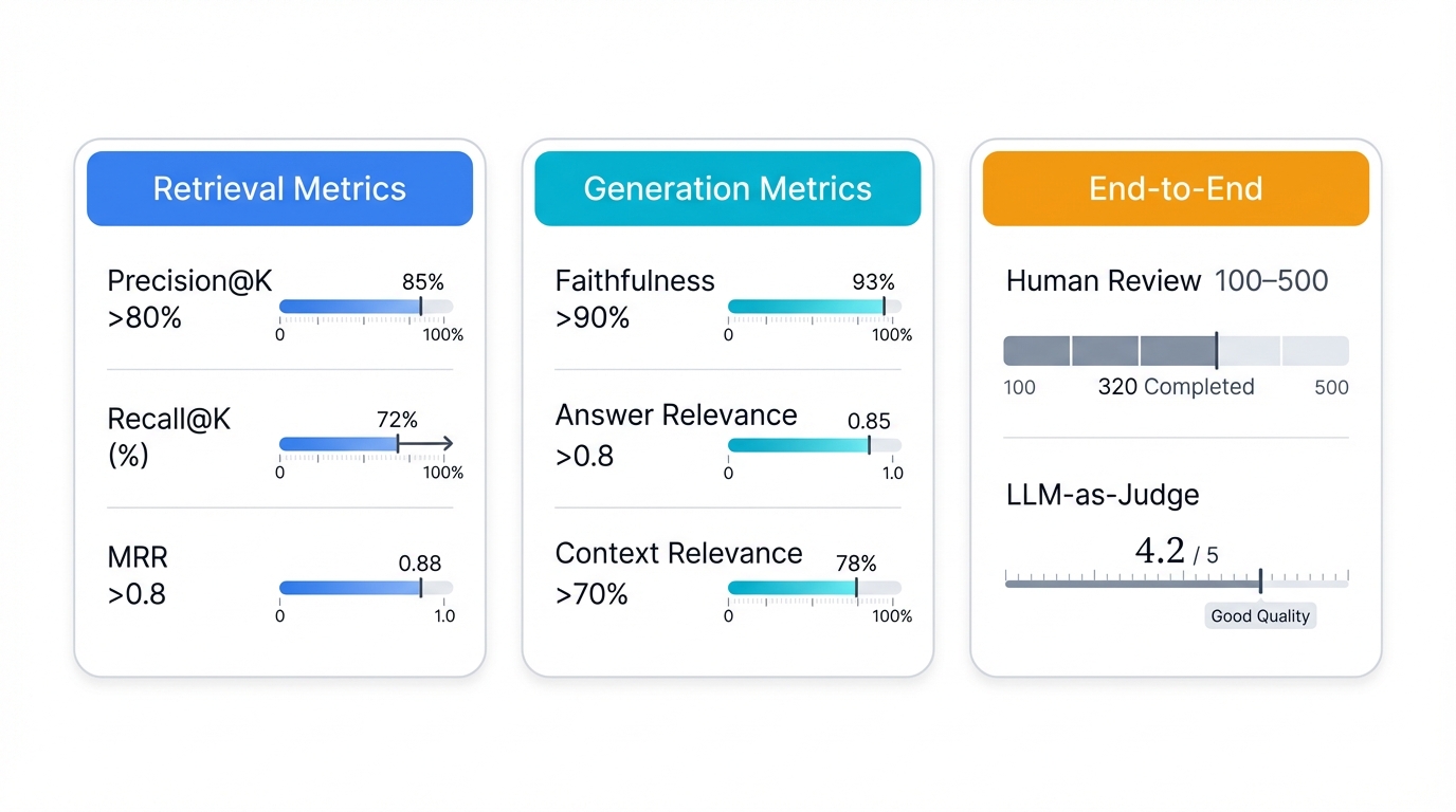 RAG Evaluation Metrics Map