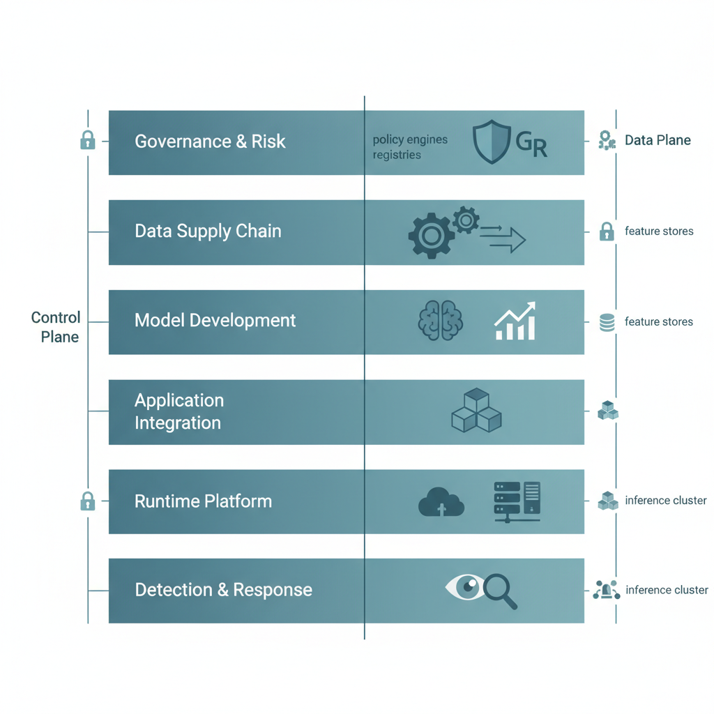 Layered Defense-in-Depth Security Stack for AI Systems